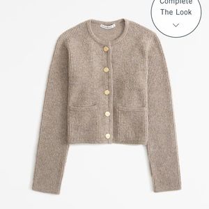 Abercrombie Collarless Sweater Cardigan
